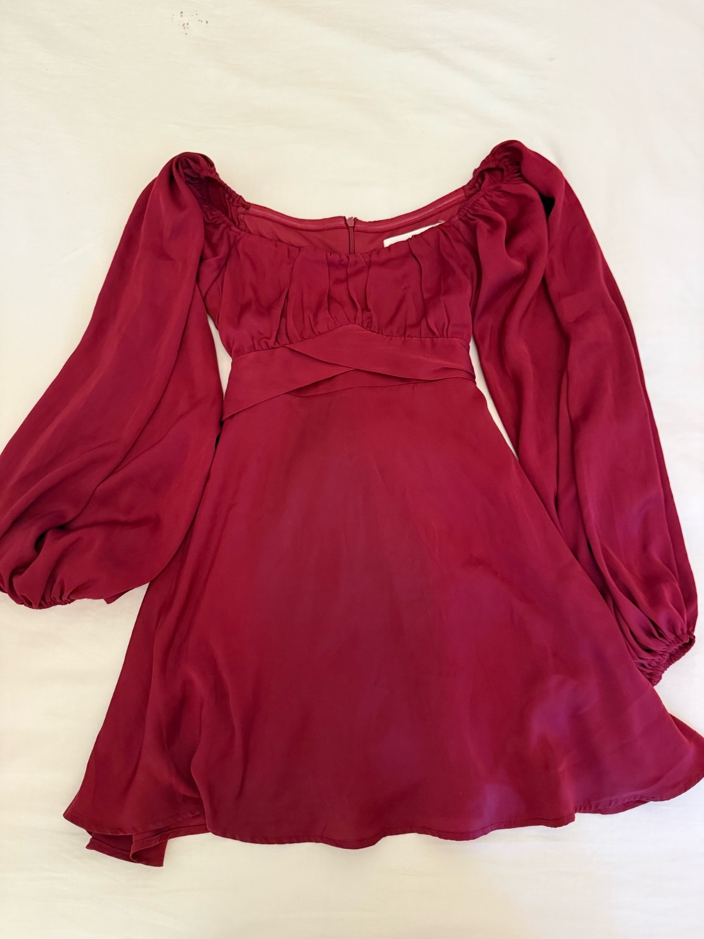 Altar'd State Wine Red Long Sleeve Mini Dress